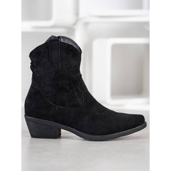 IDEAL SHOES дамски боти с нисък ток IDEAL SHOES дамски боти с нисък ток