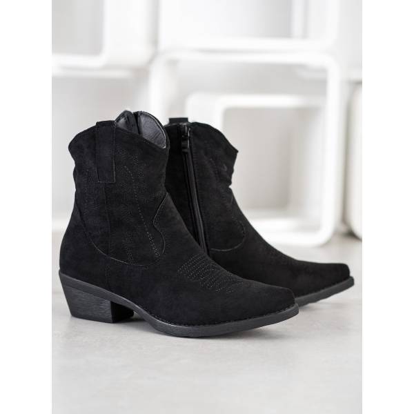 IDEAL SHOES дамски боти с нисък ток IDEAL SHOES дамски боти с нисък ток
