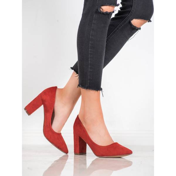 IDEAL SHOES дамски велурени обувки с ток