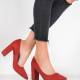 IDEAL SHOES дамски велурени обувки с ток