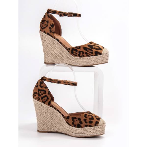 SHELOVET дамски обувки с платформа и леопардов принт