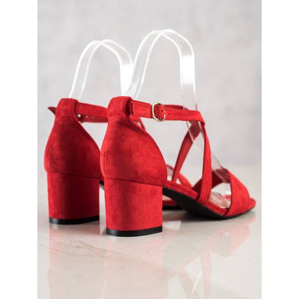 SERGIO LEONE дамски елегантни сандали с нисък ток