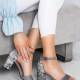SERGIO LEONE дамски сандали на средно висок ток