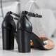 SMALL SWAN дамски елегантни сандали с ток
