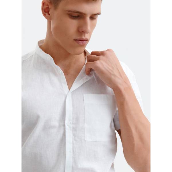 TOP SECRET мъжка вталена риза с къс ръкав