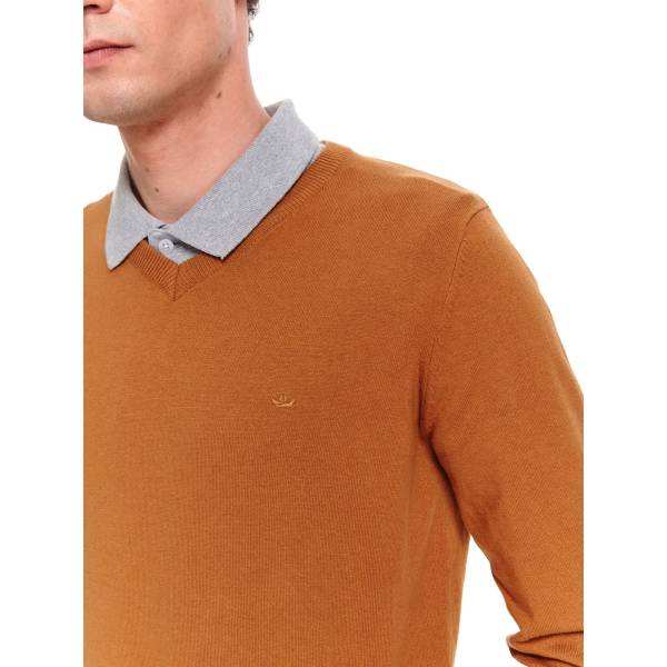 TOP SECRET мъжки пуловер от фино плетиво