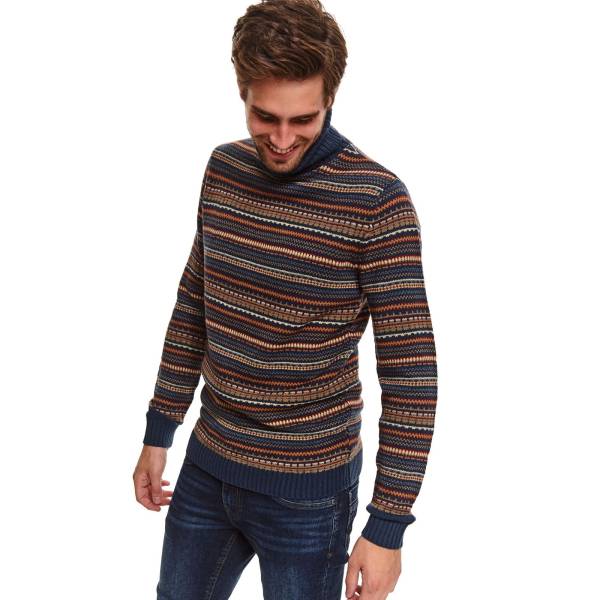 TOP SECRET мъжки пуловер с висока яка