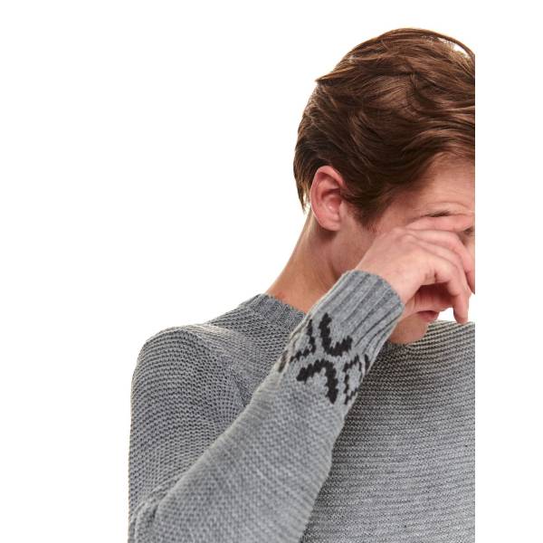 TOP SECRET мъжки пуловер от фино плетиво
